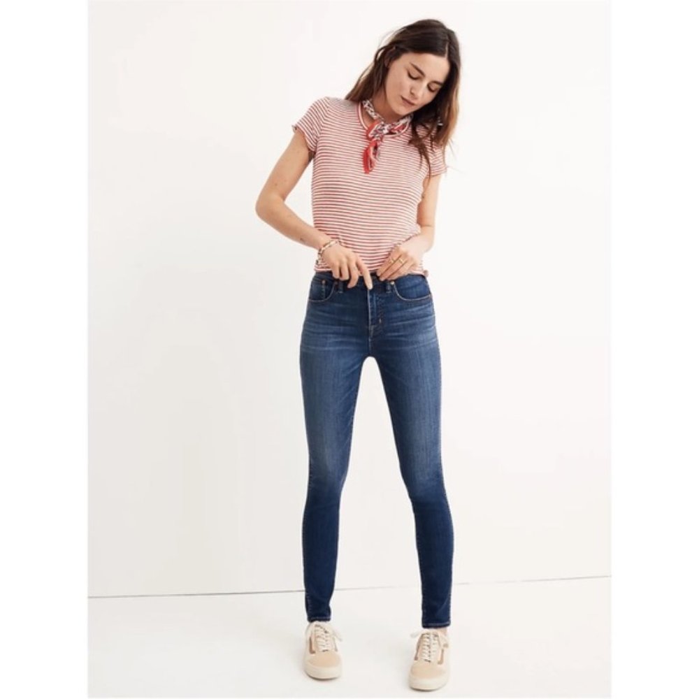 Madewell 10" High-Rise Skinny Jeans in Danny Wash Tencel Denim Edition 28